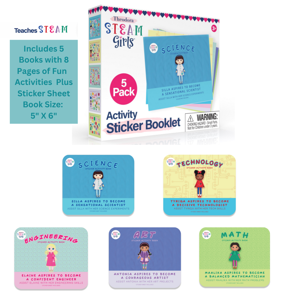 5 Pack Sticker Book Set